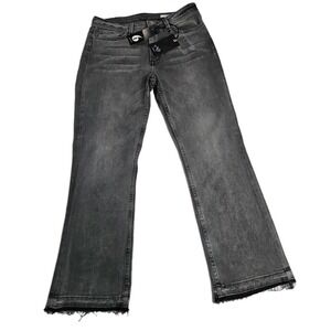 NOEND‎ DENIM Kick Flare Jeans Black Stone Wash, Size 29 Brand New With Tags 068